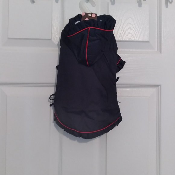 Introducing the MonkeyDaze Navy Blue Pet Jacket with Red Trim: The Perfect Blend - Picture 2 of 3